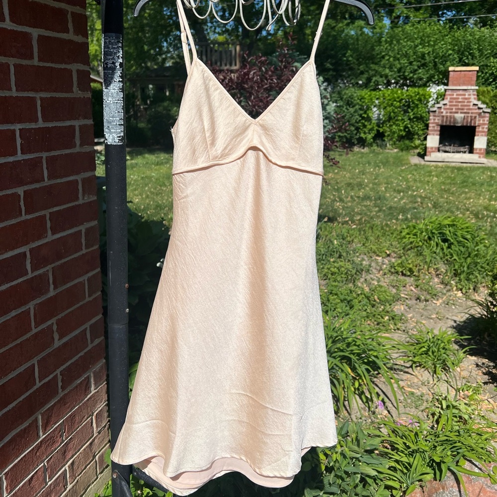 champagne slip dress